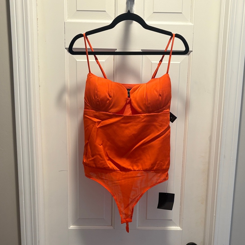 Lulu's Vibrant Orange Bodysuit